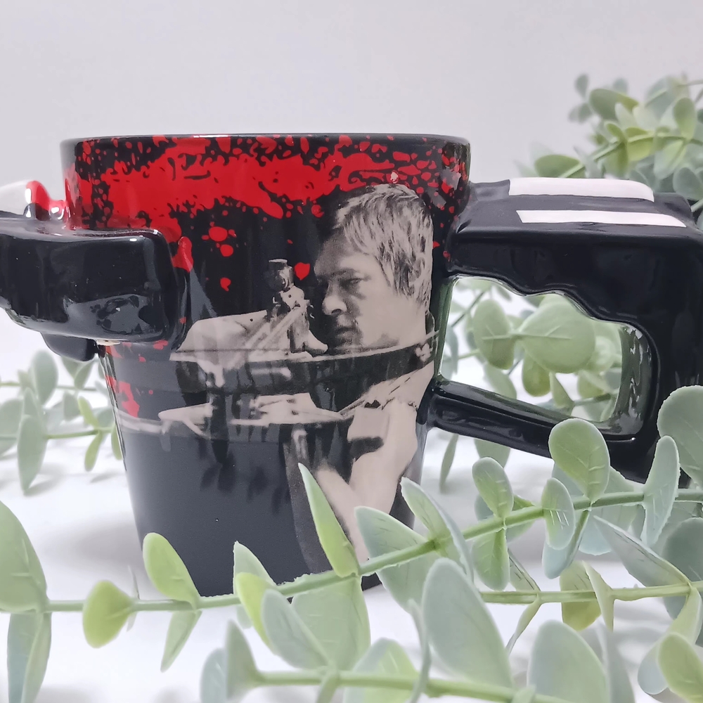 Black and Red Graphic Mug